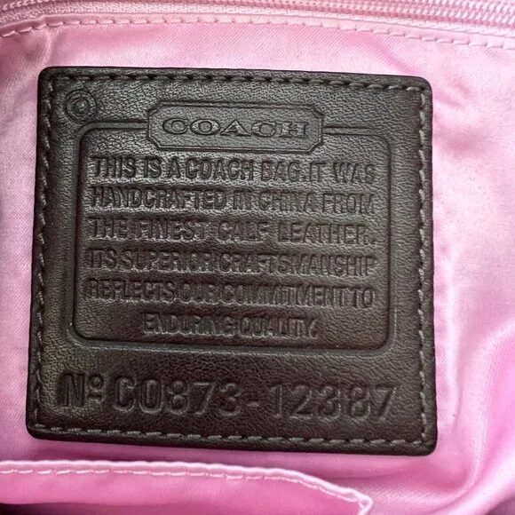 Coach Brown Patent Leather Crinkle Texture Hobo & Crossbody Bag, C0873-12387 EUC - Picture 2 of 16